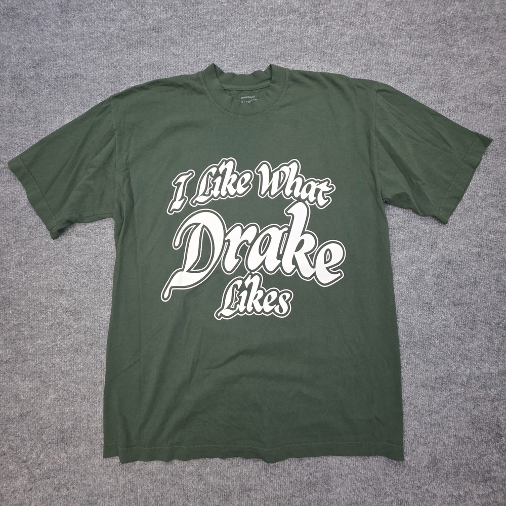 Drake It's All A Blur Tour IAAB Graphic T Shirt Green Men's Large Double Sided